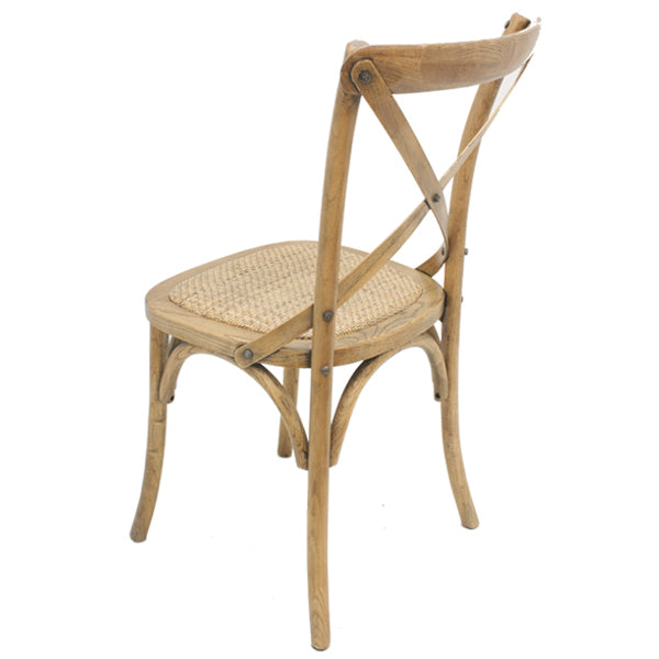 Crossback Rattan Dining Chair - Natural