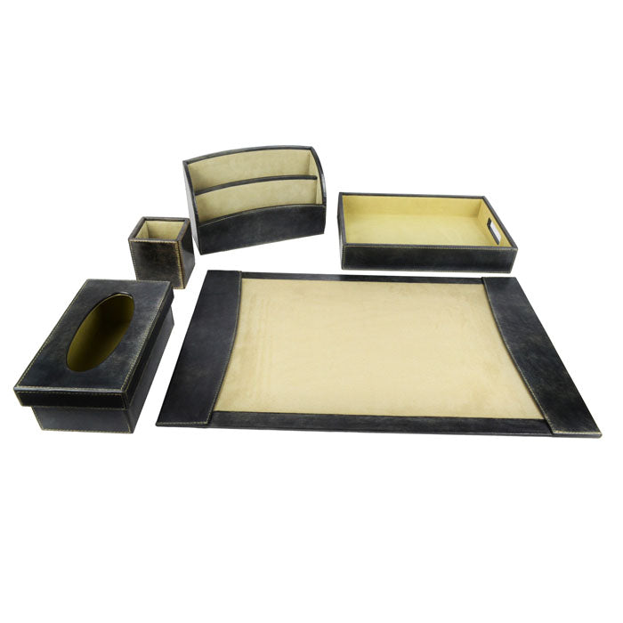 Executive Leather Desktop Organizer Set (6 Colors to Choose)