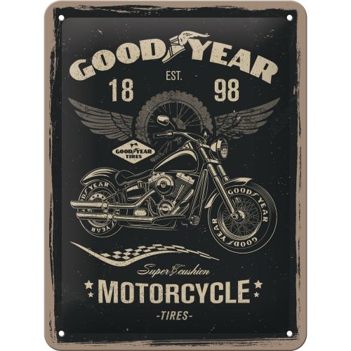 Goodyear Motorcycle Metal Sign (Available in 2 Colors)