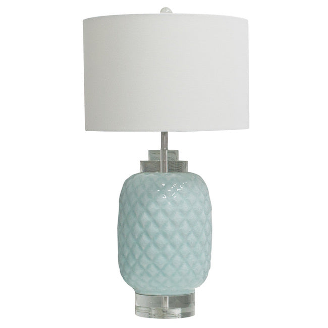 Glossy Island White Ceramic Table Lamp (2 Colours to Choose)
