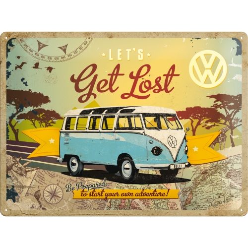 VW - Let's Get Lost Metal Sign (Available In 2 Sizes)