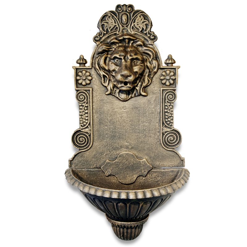 Majestic Lion Cast Iron Wall Fountain (incl Pump) (Available in 2 Colors)