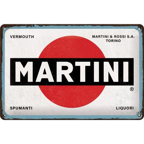 Martini Logo Metal Sign (Available in 2 Sizes)