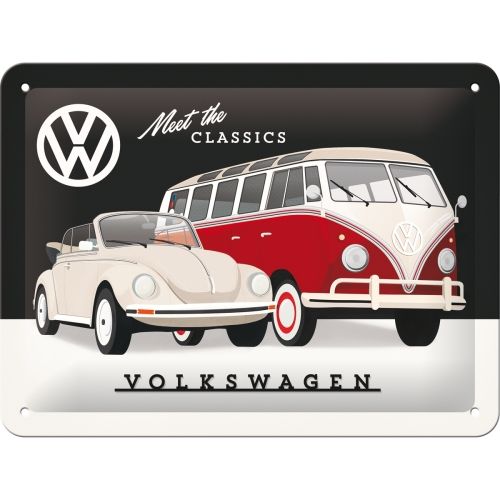 VW Meet The Classics Metal Sign (Available in 2 Colors)