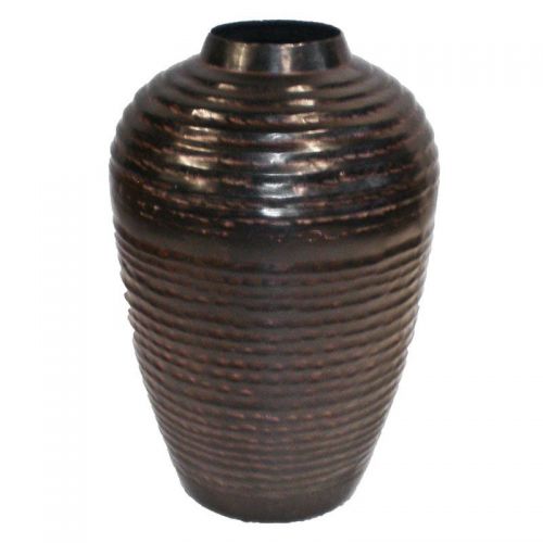 Moroccan Metal Stripe Pattern Vase (Available in 2 Sizes)