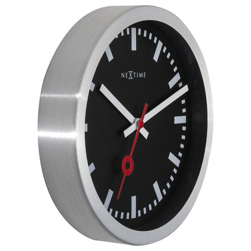 2 in 1 NeXtime Station Stripe Wall / Table Clock 19cm (Available in 2 Colors)