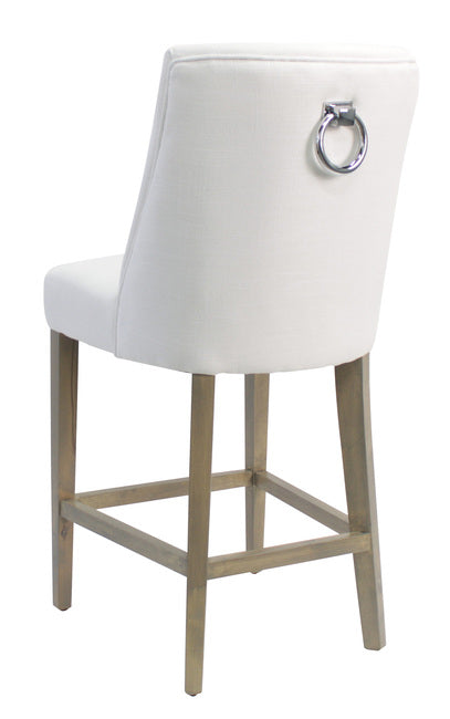 Ophelia Barstool With Chrome Ring (2 Colors to Choose)