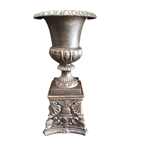 Renaissance Cast Iron Urn On Pedestal (Available in 4 Colors)