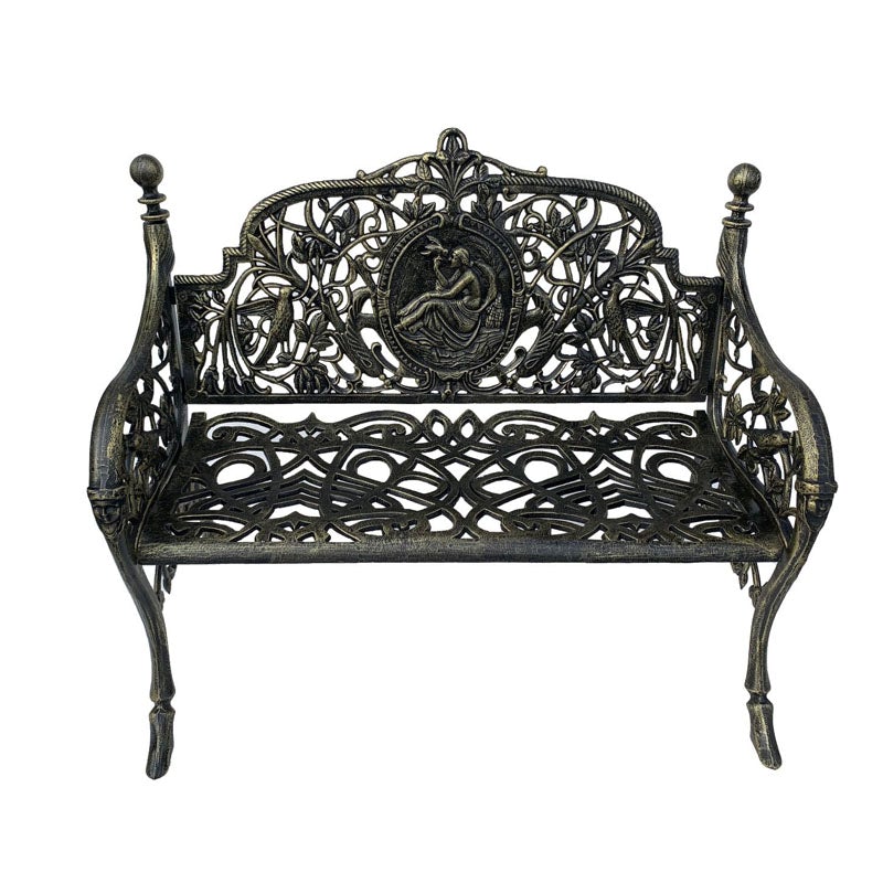 2 Seater Romantic Cast Iron Garden Bench (Available In 2 Colors)