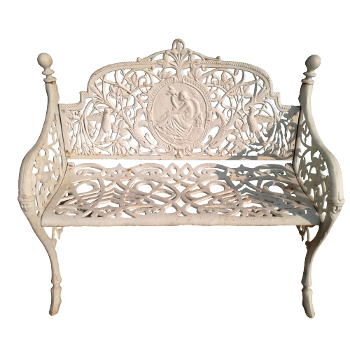 2 Seater Romantic Cast Iron Garden Bench (Available In 2 Colors)