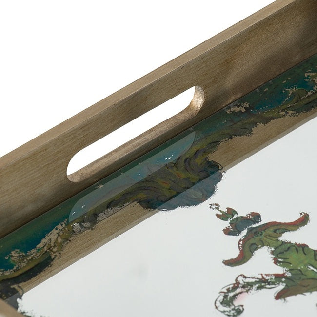 Scroll Mirrored Rectangular Tray (Choose from 2 Colours)