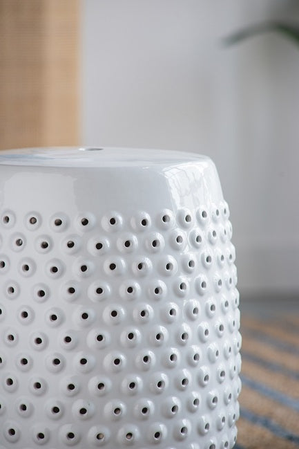 Shelly Ceramic Decorator Stool