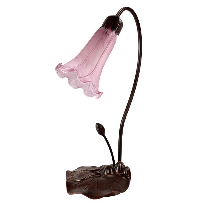 Single Lily Flower Tiffany Shade Table Lamp (Available in 7 Colors)