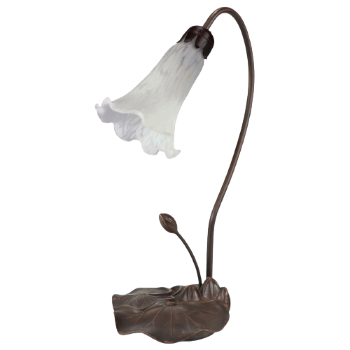 Single Lily Flower Tiffany Shade Table Lamp (Available in 7 Colors)