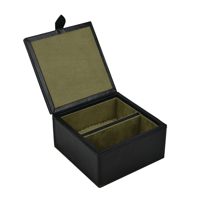 Square Leather Travel Jewelry Box (5 Colors to Choose)
