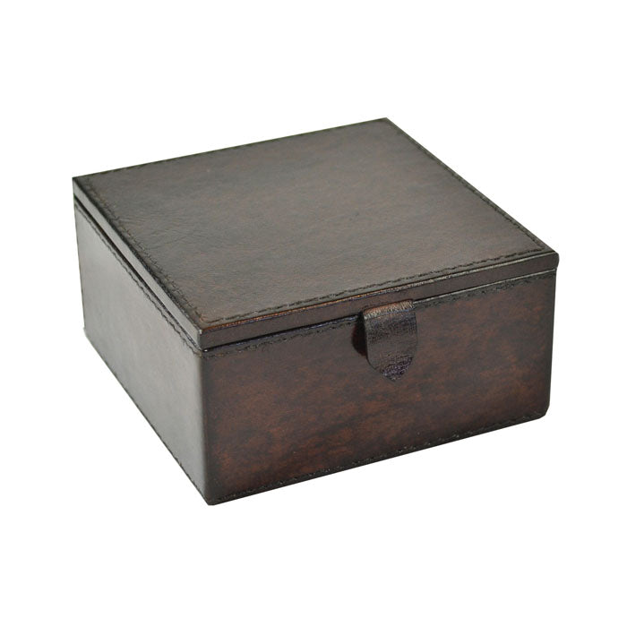 Square Leather Travel Jewelry Box (5 Colors to Choose)
