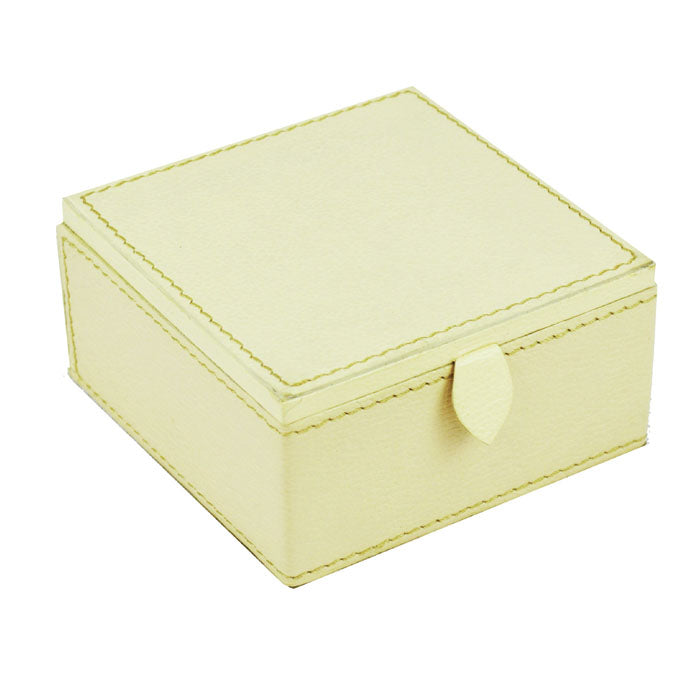Square Leather Travel Jewelry Box (5 Colors to Choose)