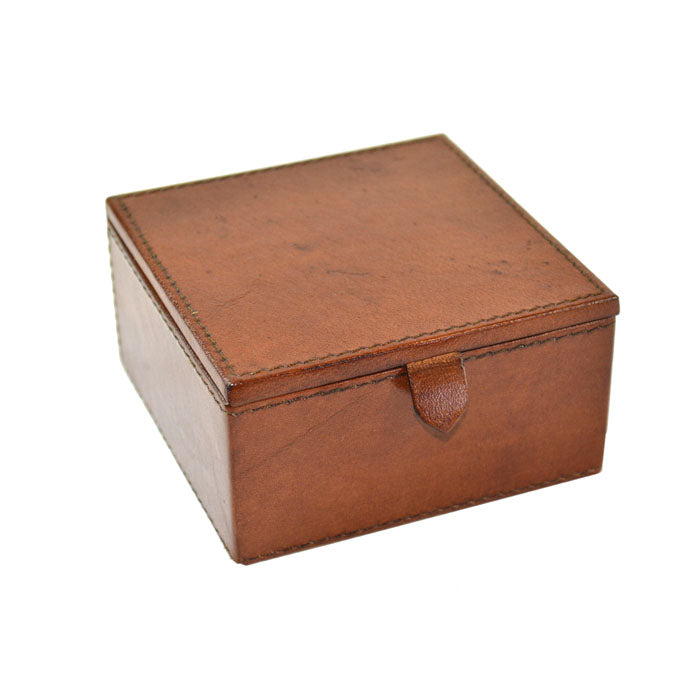 Square Leather Travel Jewelry Box (5 Colors to Choose)