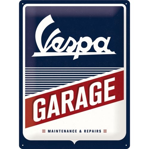 Vespa Garage Metal Sign (Available In 2 Sizes)
