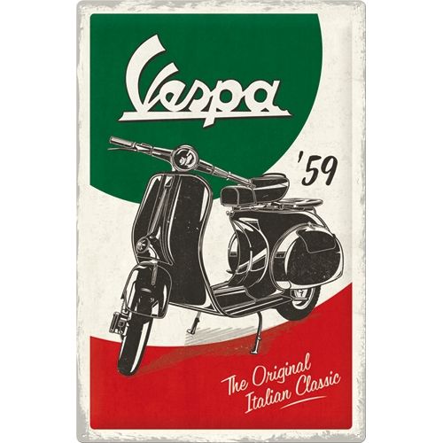 Vespa - The Italian Classic Metal Sign (Available in 2 Sizes)