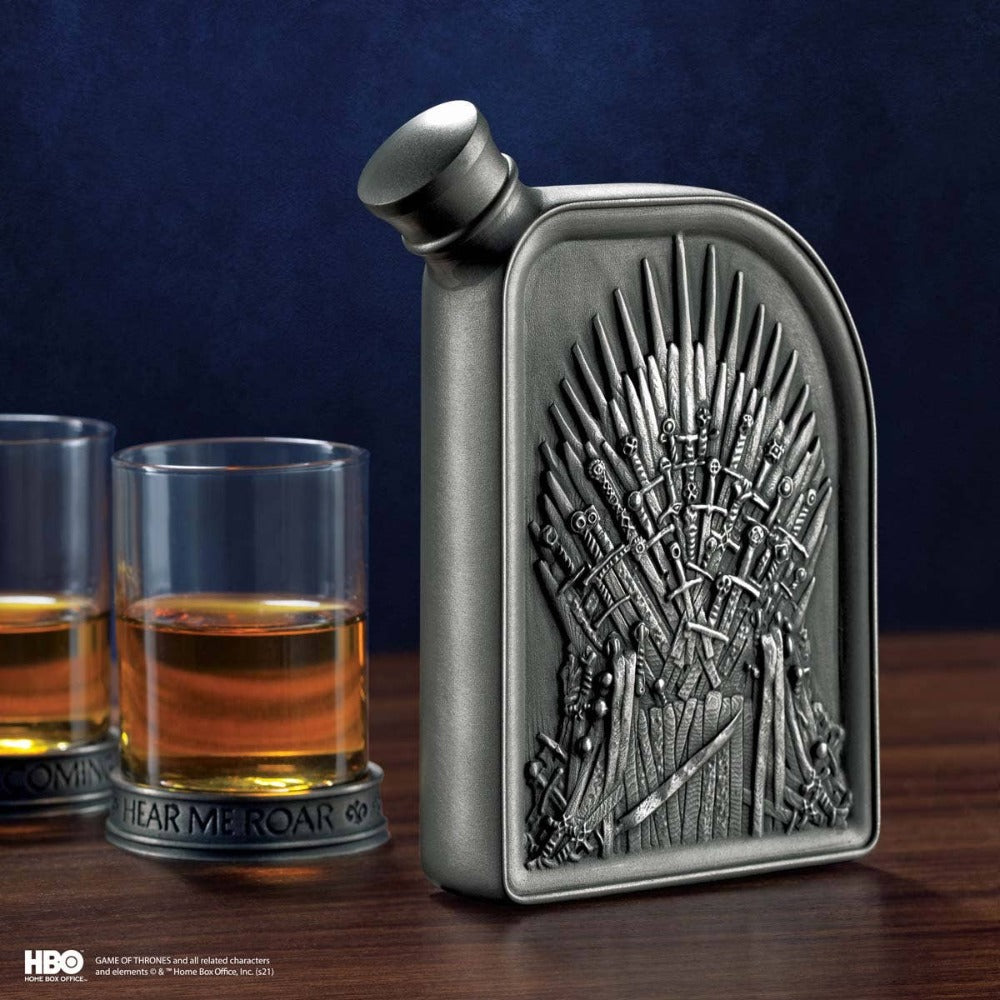 Royal Selangor Game of Thrones Iron Throne Pewter Hip Flask 150ML