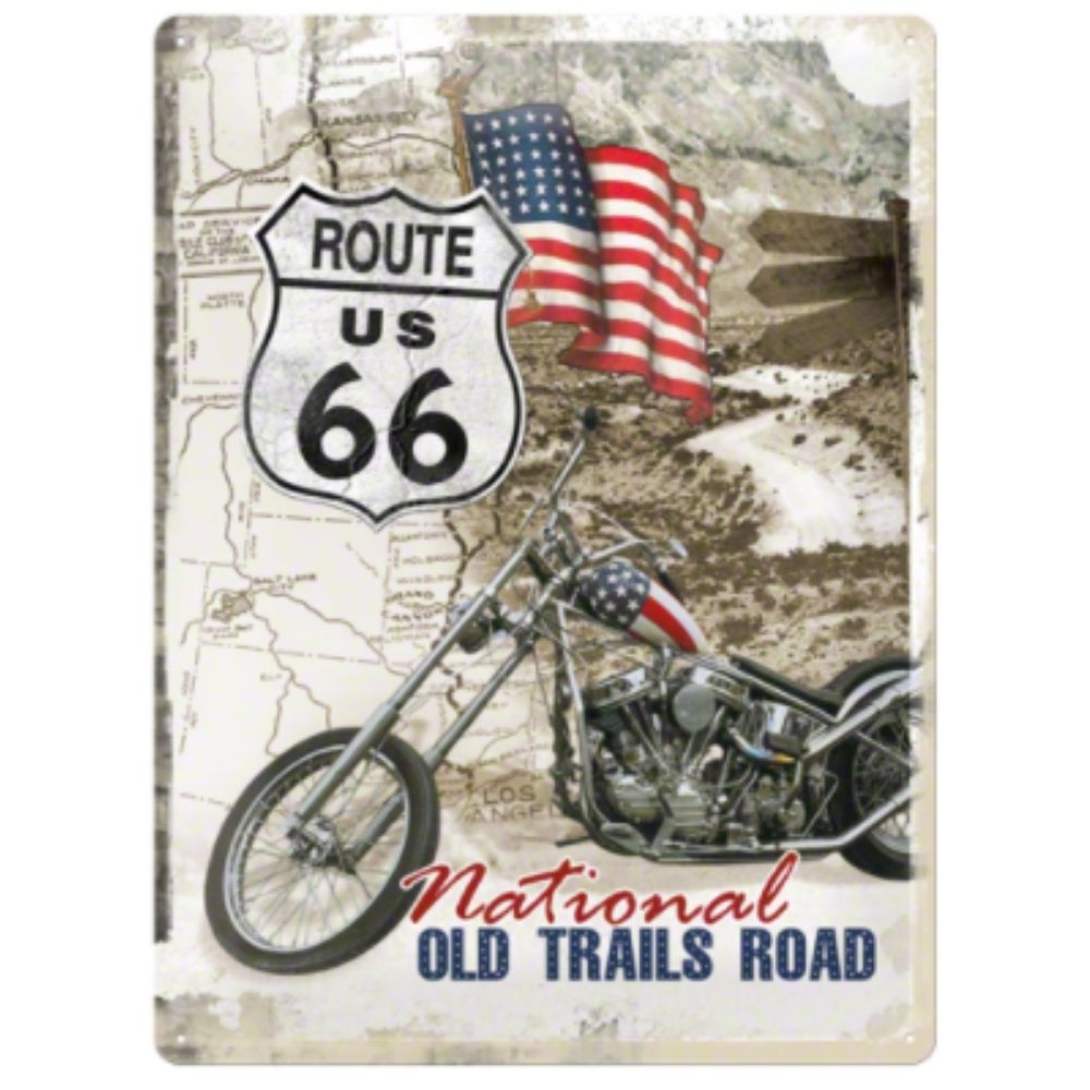 Route 66 Easy Rider Metal Sign