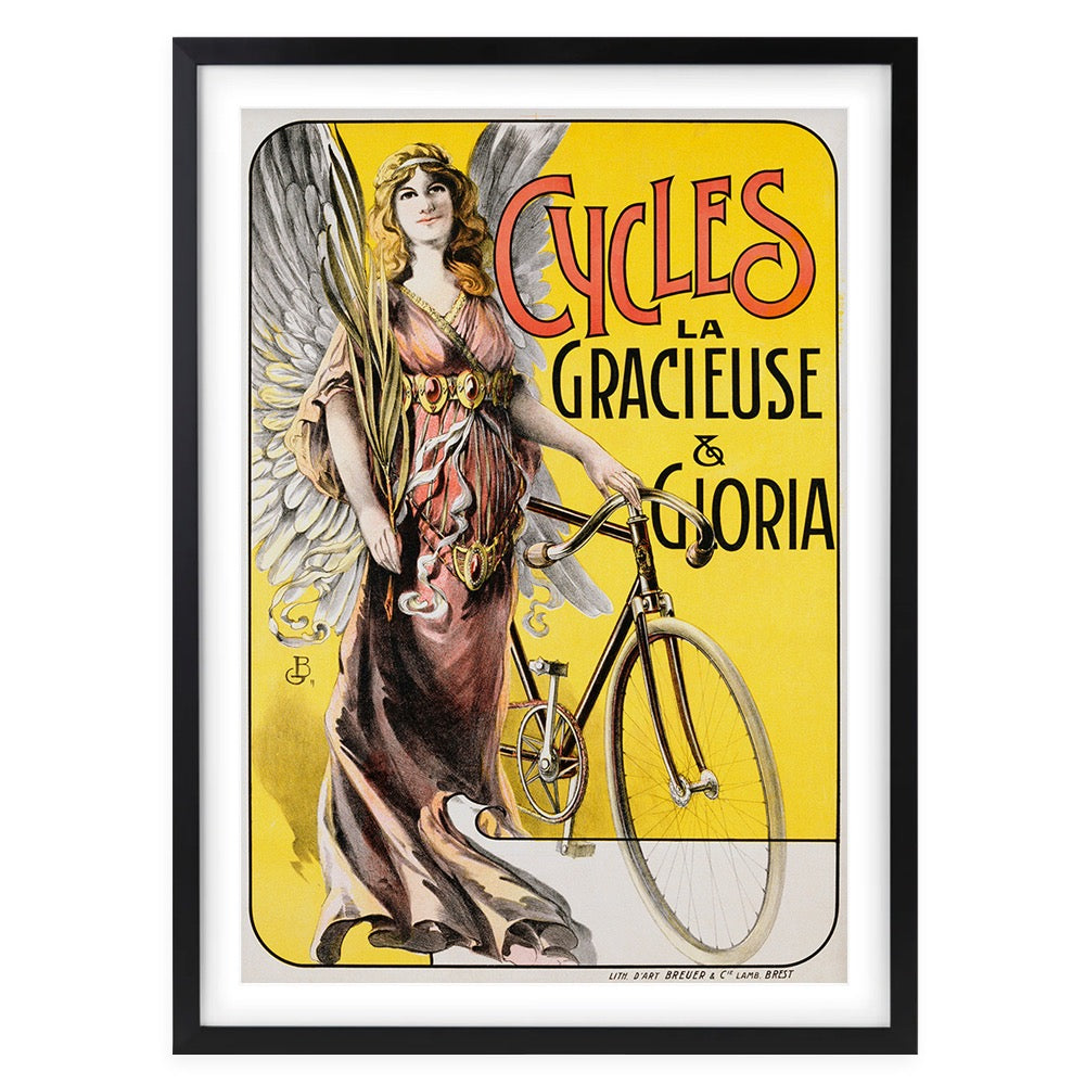 Cycles La Gracieuse Gloria Large 105cm x 81cm Framed A1 Art Print
