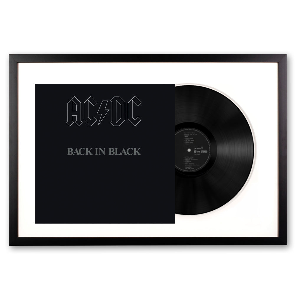 AC/DC Back in Black Framed Vinyl Album Art