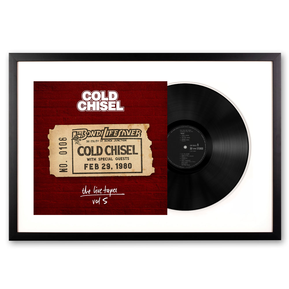 Cold Chisel the Live Tapes Vol 5 - Live at the Bondi Lifesaver - Framed Vinyl Album Art