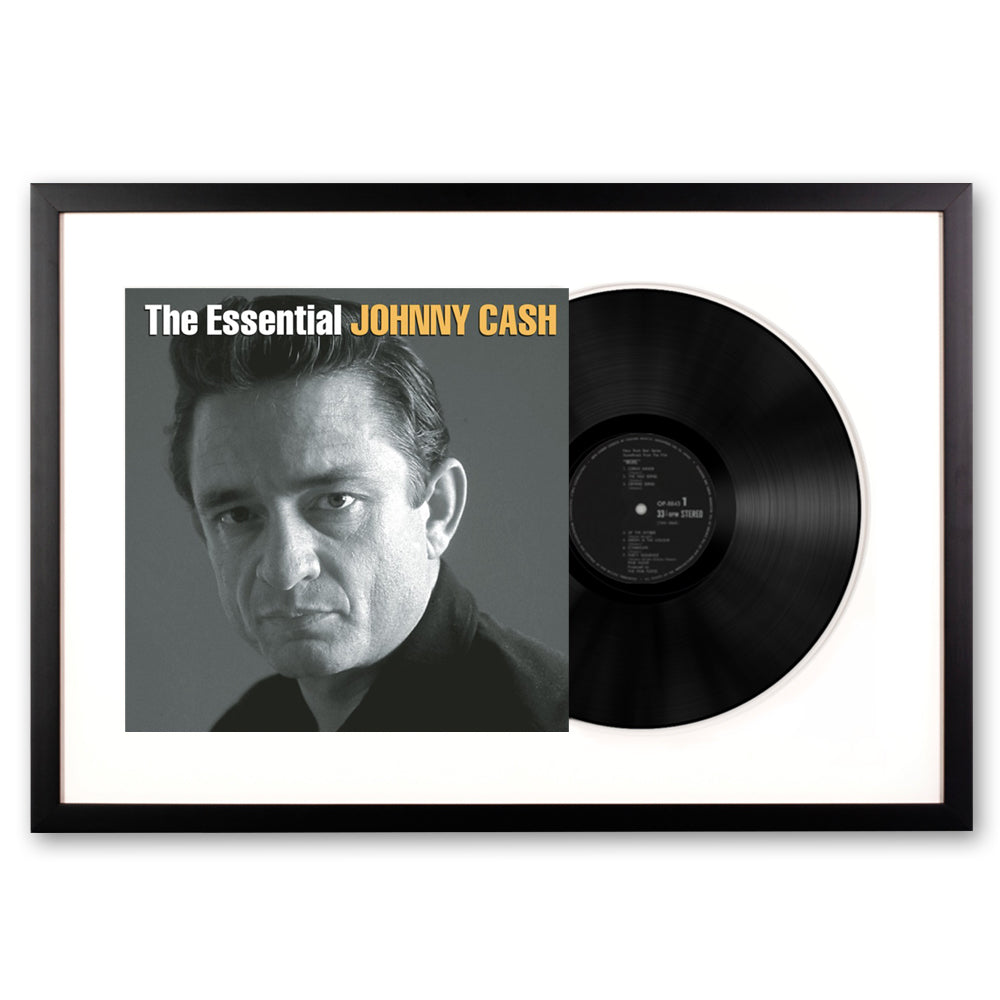 Johnny Cash the Essential Johnny Cash Framed Vinyl Album Art