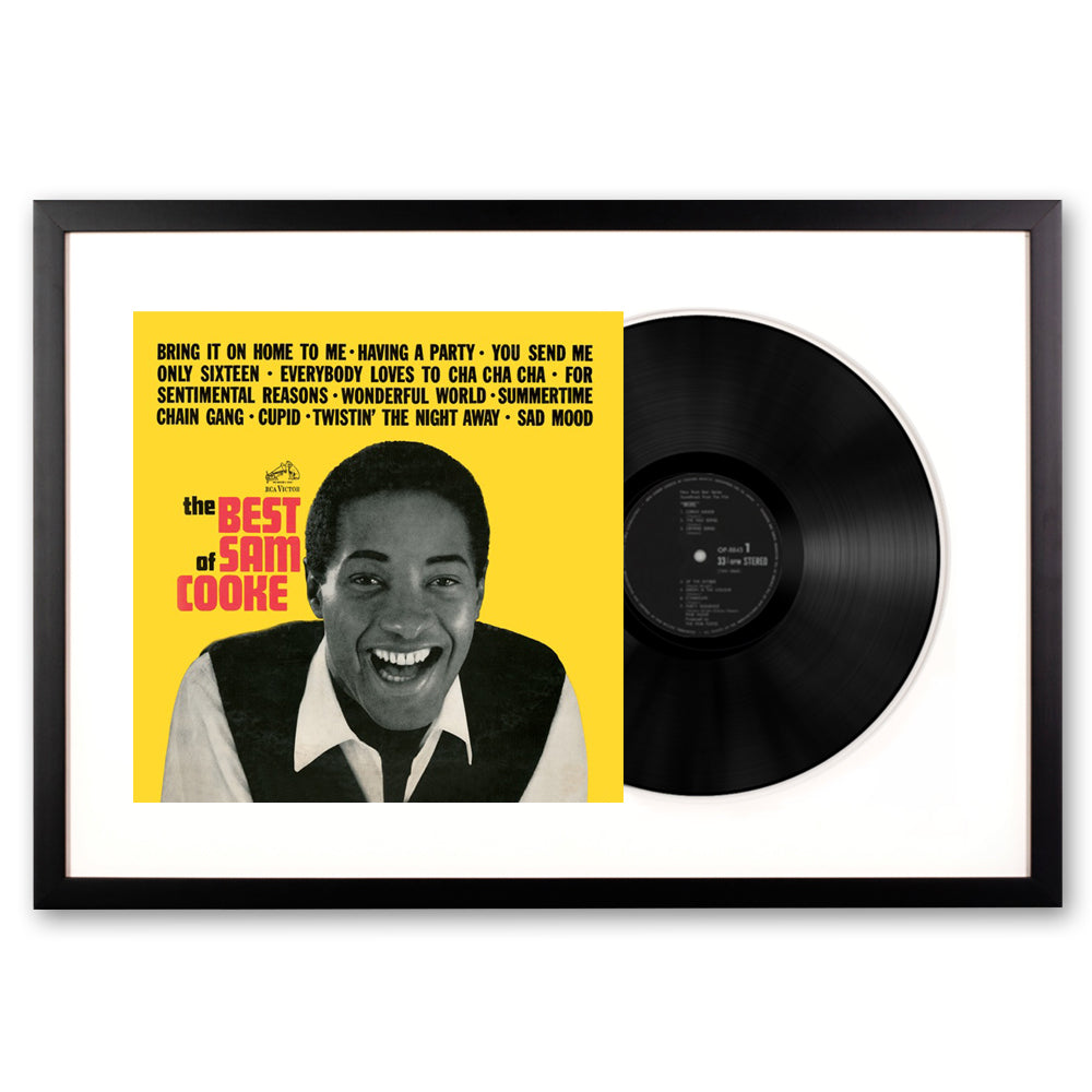 Sam Cooke the Best of Sam Cooke Framed Vinyl Album Art