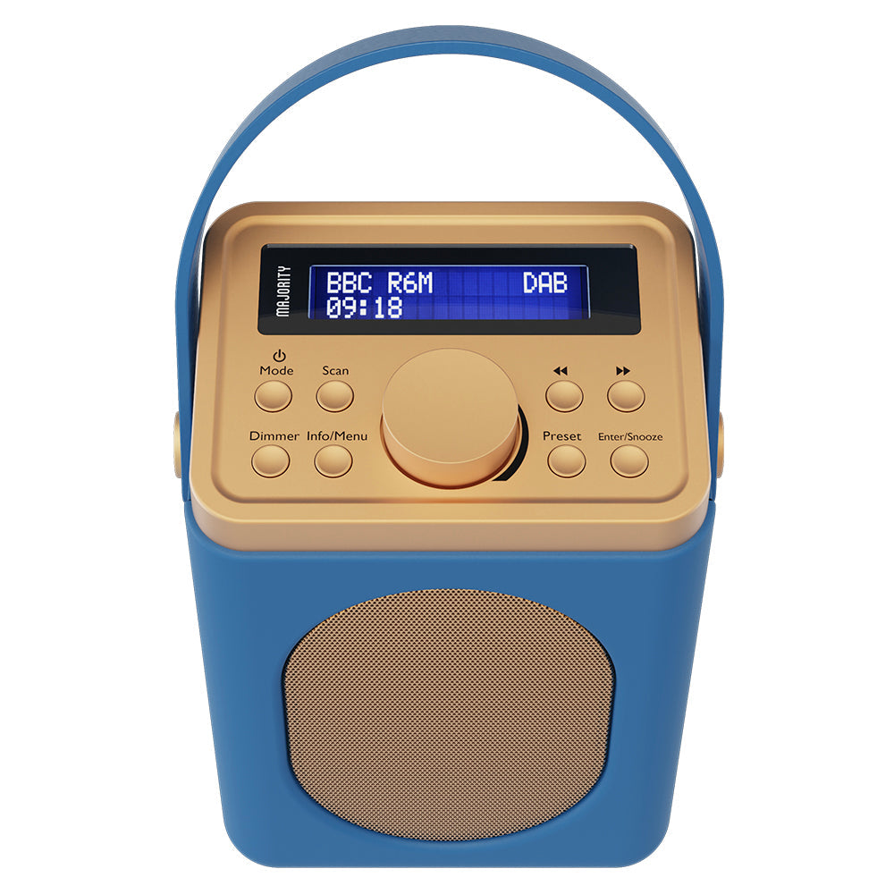 Majority Little Shelford Bluetooth & DAB Radio with Alarm Clock - Midnight Blue