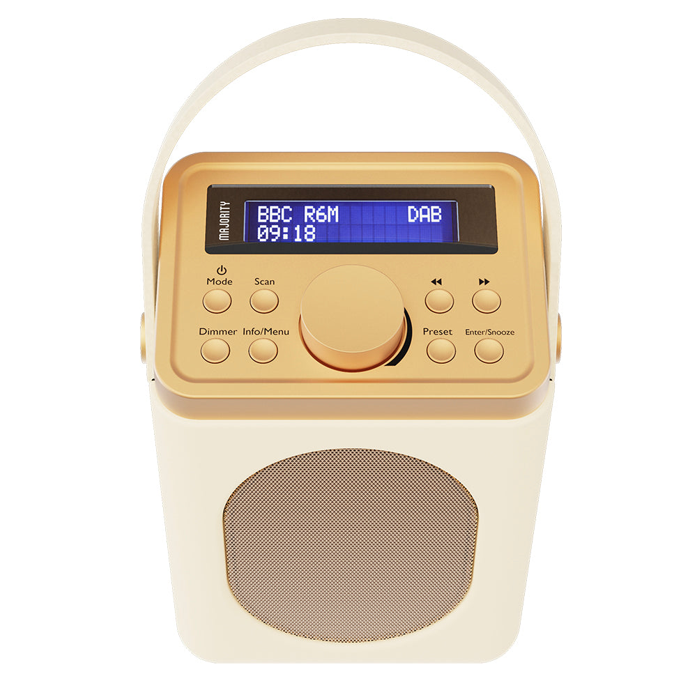 Majority Little Shelford Bluetooth & DAB Radio with Alarm Clock - Cream