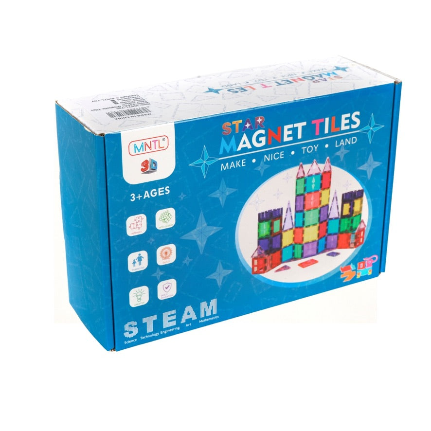Magnetic Rainbow Tiles 56pcs