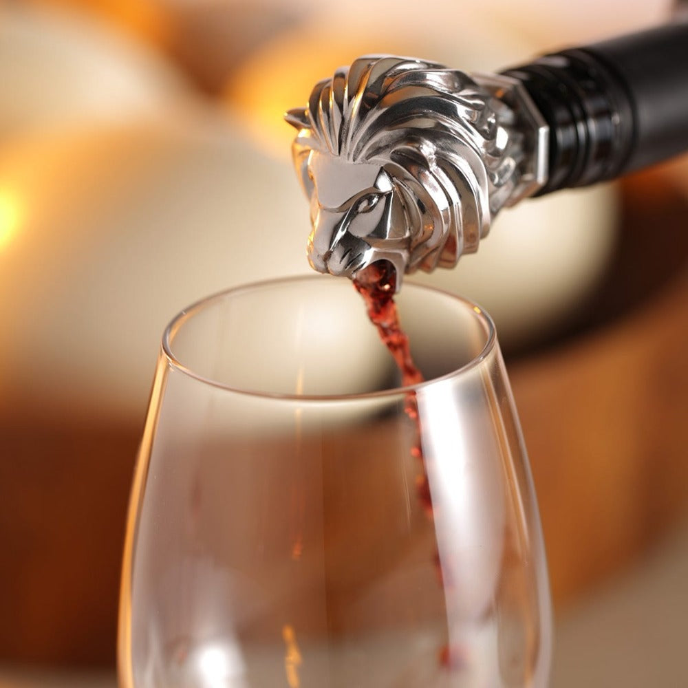 Royal Selangor Lion Head Pewter Wine Pourer