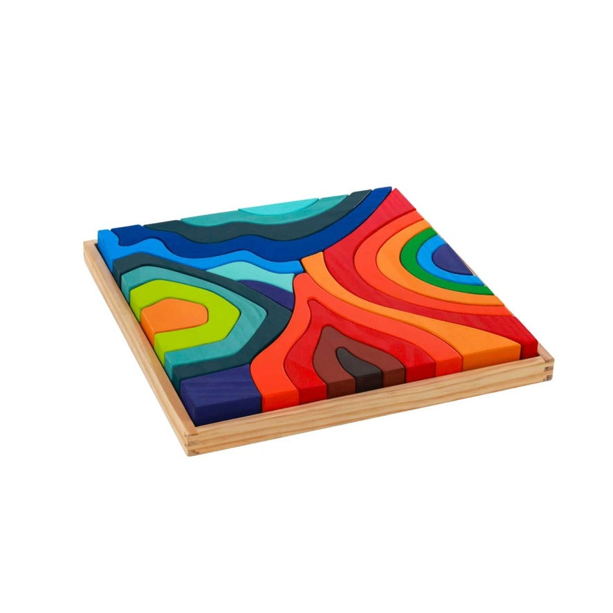 Abstract Shapes 23 Pcs Wooden Building Set