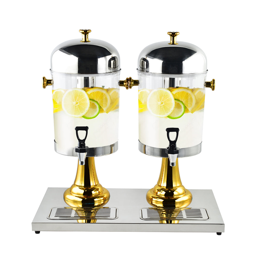 SOGA 16L Dual Stainless Steel Dispenser Beverage Transparent Commercial Drink Container Jug