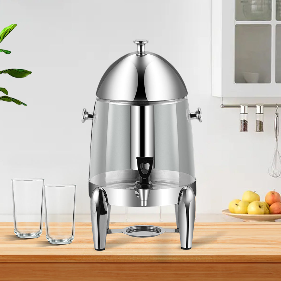 SOGA Stainless Steel 12L Beverage Dispenser Hot and Cold Juice Water Tea Buffet Drink Container Jug