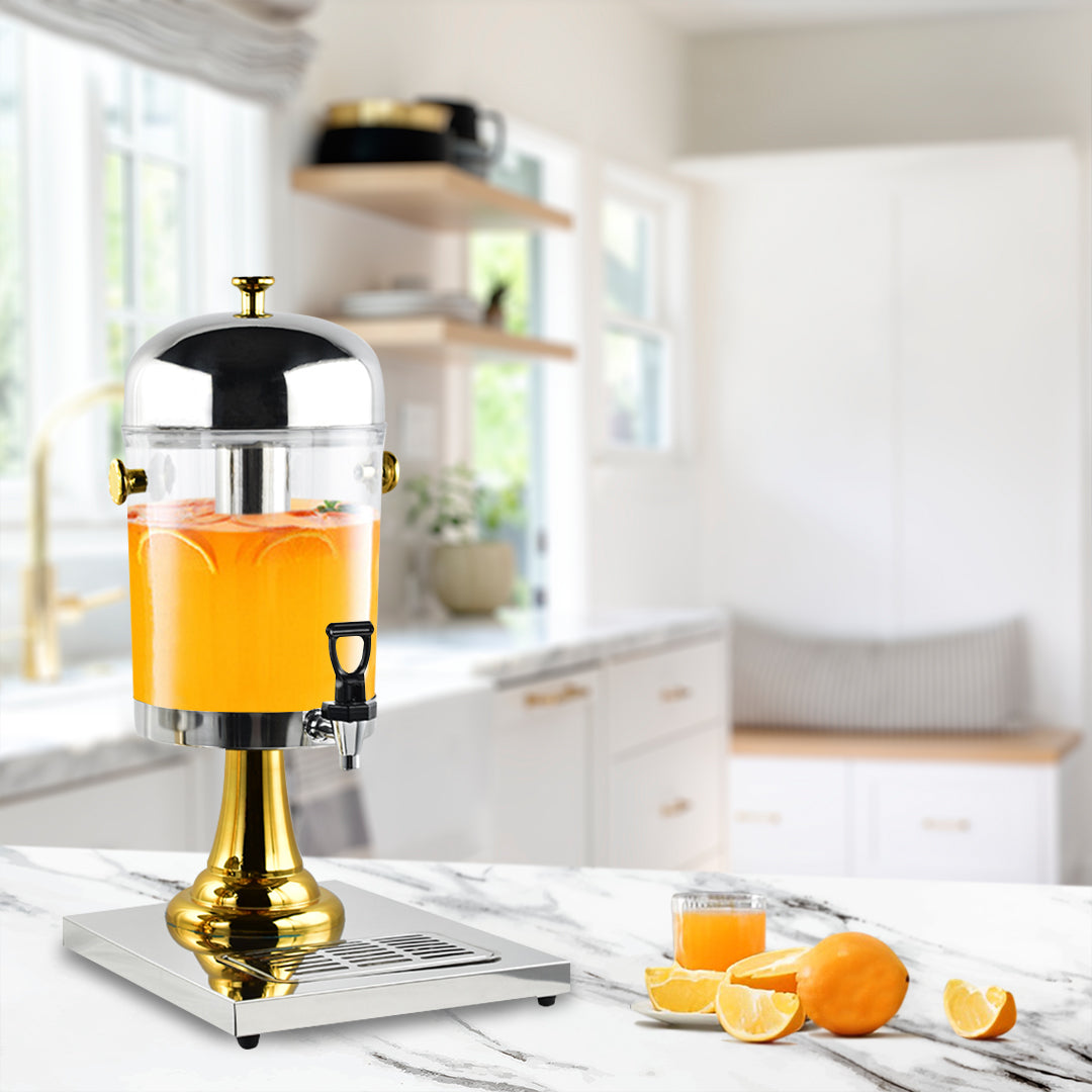 SOGA Single 8L Stainless Steel Dispenser Beverage Transparent Commercial Drink Container Jug