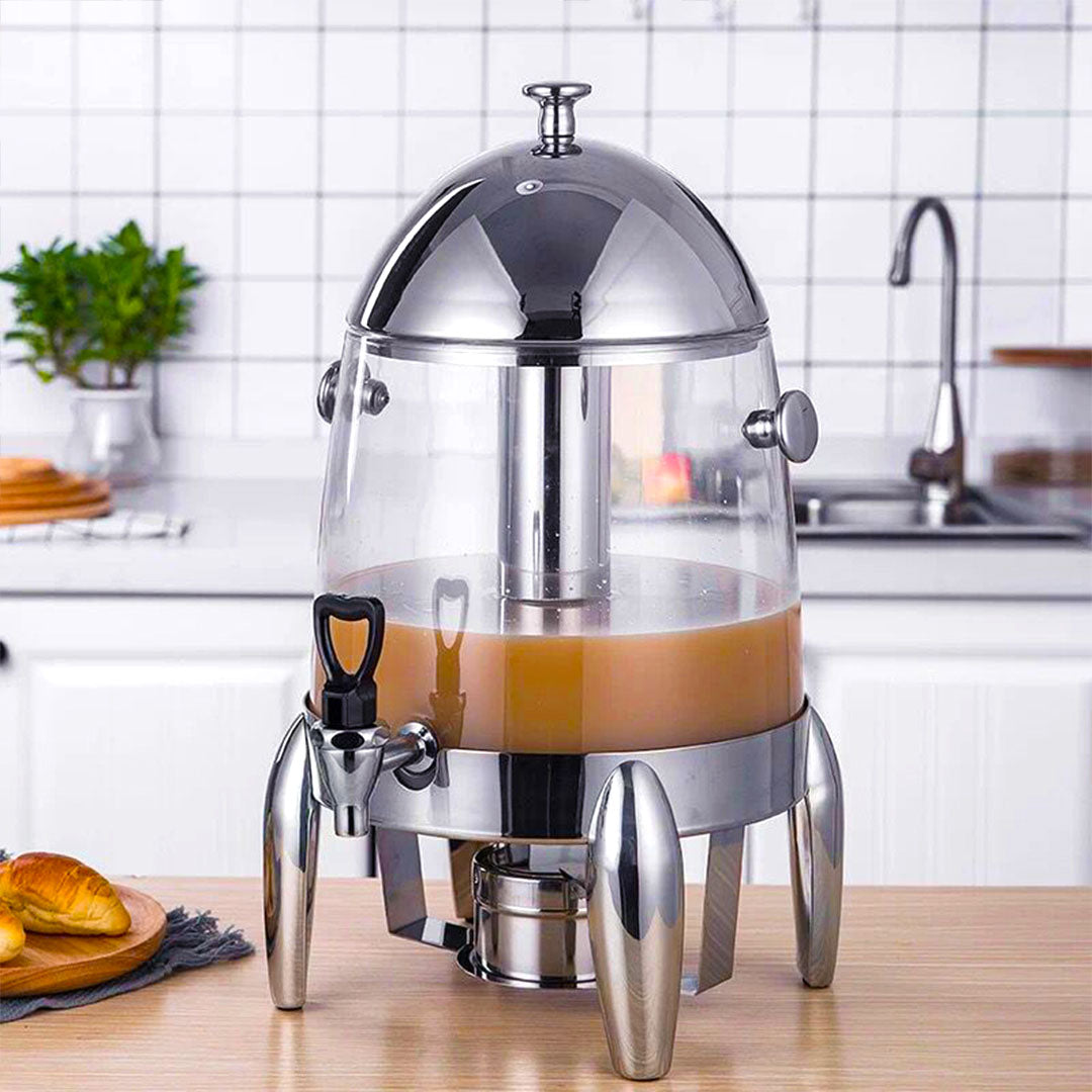 SOGA Stainless Steel 12L Beverage Dispenser Hot and Cold Juice Water Tea Buffet Drink Container Jug