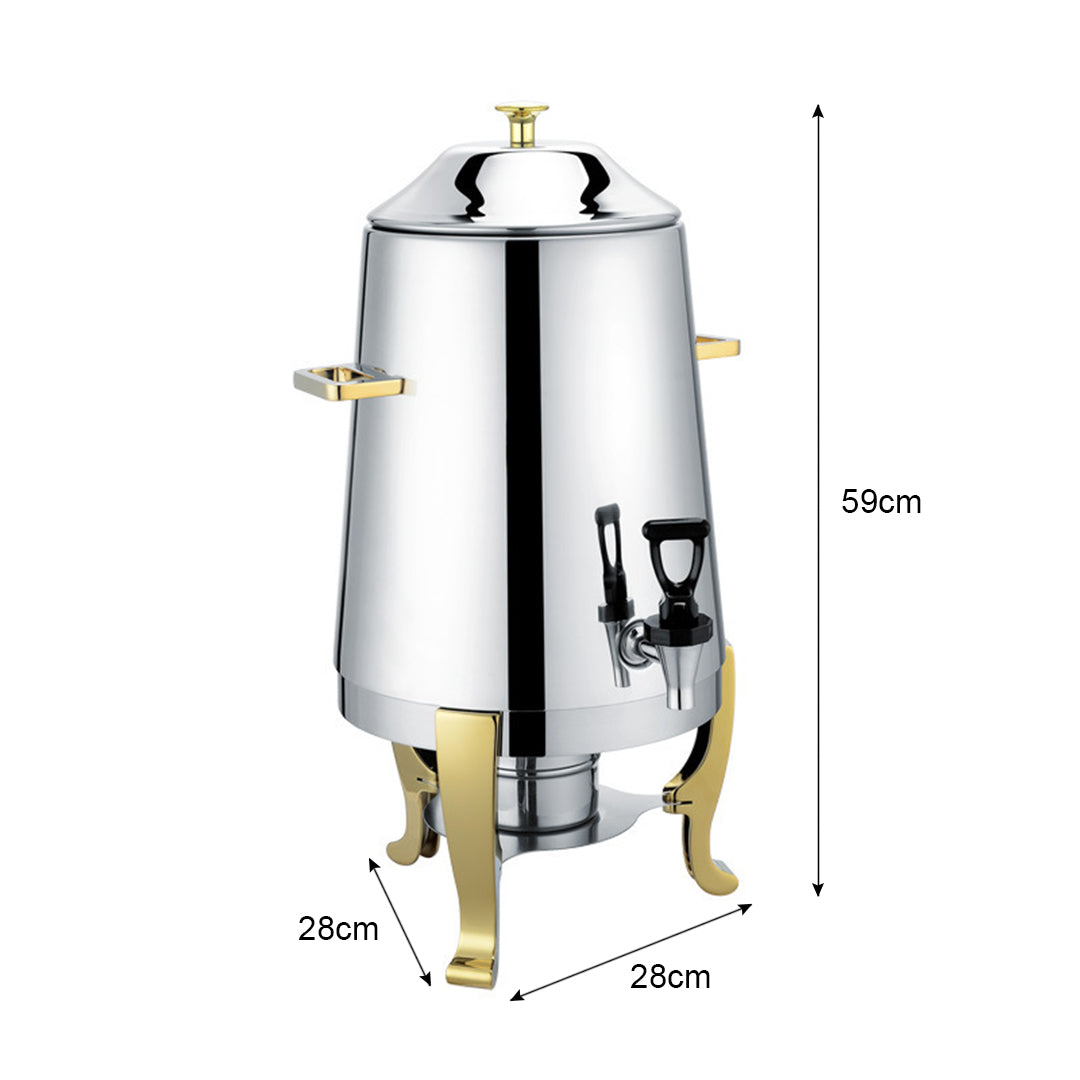 SOGA 2X Stainless Steel Dispenser Beverage Commercial Buffet Drink Container Jug with Side Handles