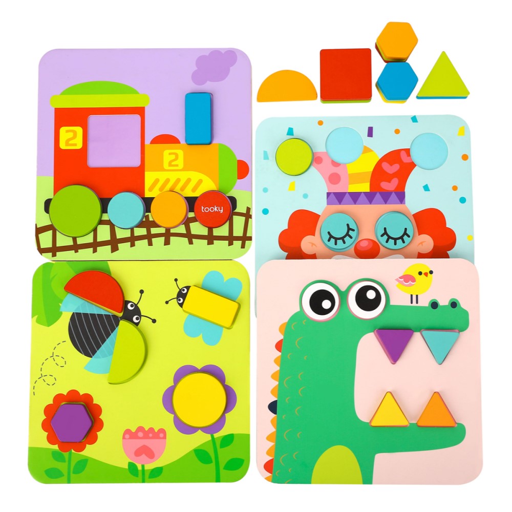 Set of 4 Toddlers Shape Sorter Puzzle