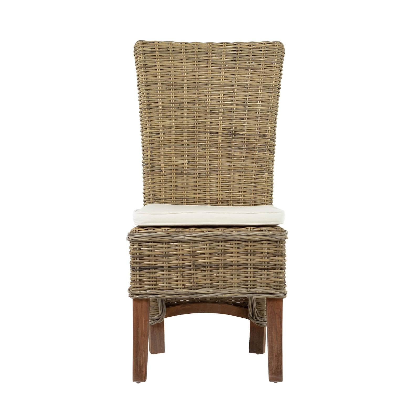 Bastion Classic Design Wicker Armless Dining Chair (Set of 2)
