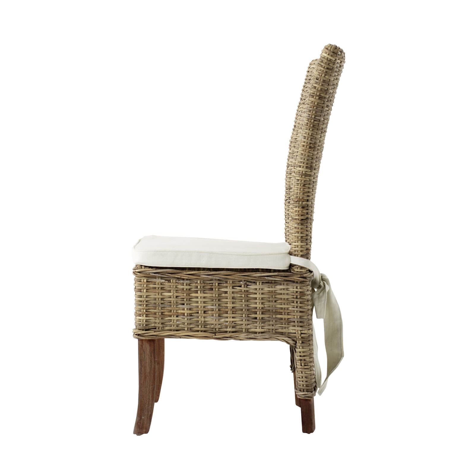 Bastion Classic Design Wicker Armless Dining Chair (Set of 2)