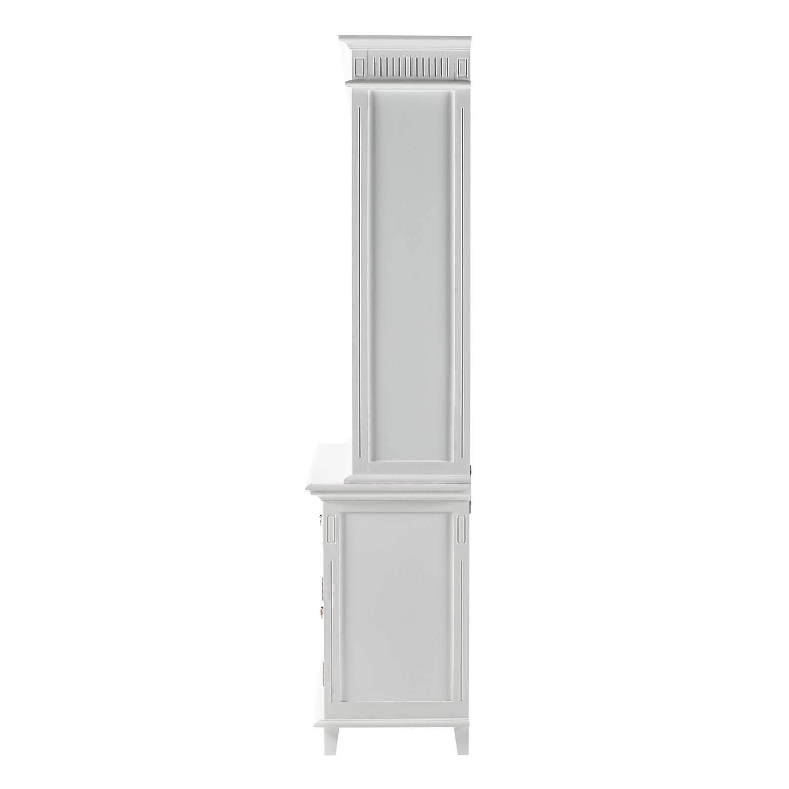 Groove-Inspired Hutch Cabinet 4 Doors 6 Shelves