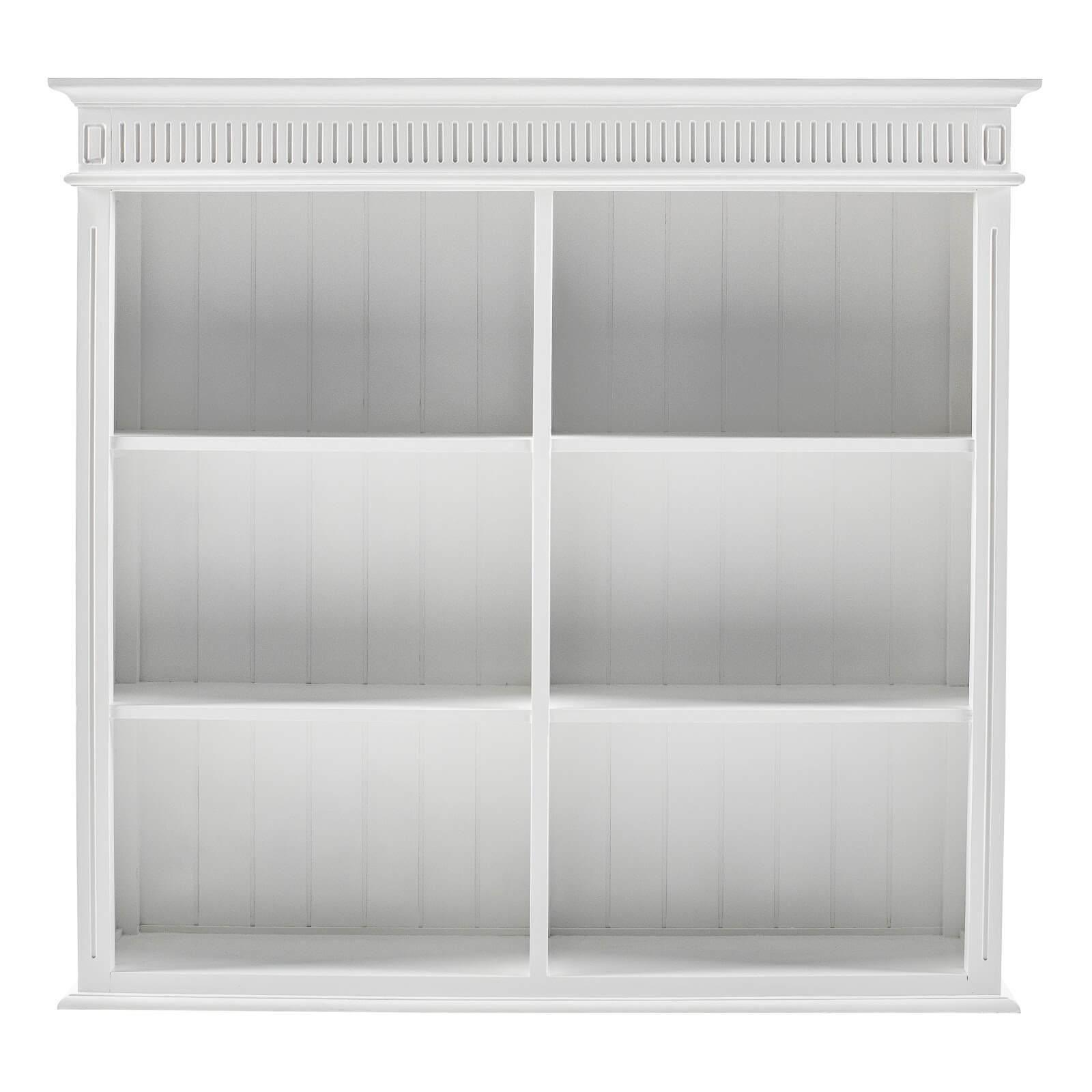 Groove-Inspired Hutch Cabinet 4 Doors 6 Shelves