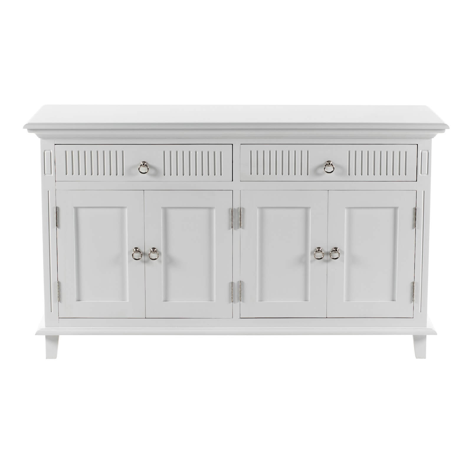 Groove-Inspired Hutch Cabinet 4 Doors 6 Shelves