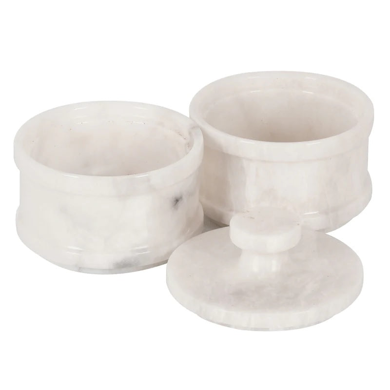 Monochrome Handmade Marble Spice Server Sets (Available in 4 Colors)