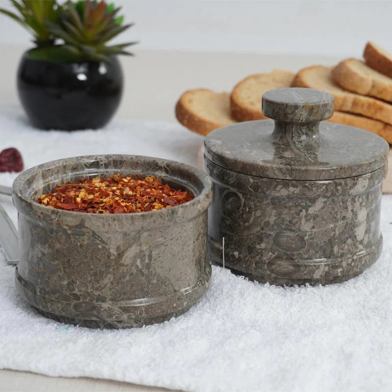 Monochrome Handmade Marble Spice Server Sets (Available in 4 Colors)