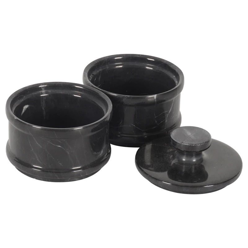Monochrome Handmade Marble Spice Server Sets (Available in 4 Colors)